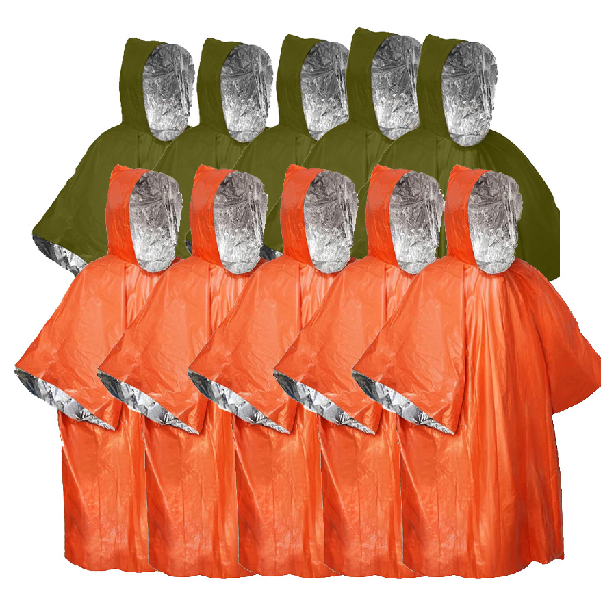 Emergency Poncho Rain - Set Ponco Darurat 3/5 Pak -