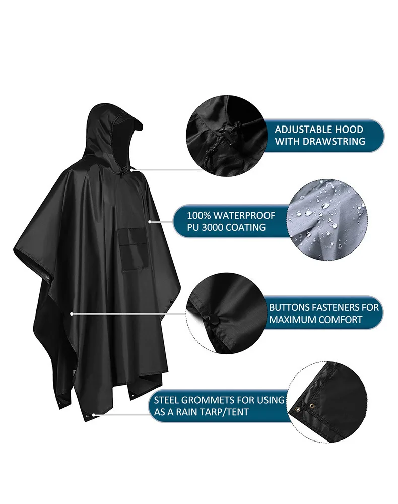 2026 Untuk Berkemah Mendaki Gu - Emergency Poncho Rain ulasan dan harga